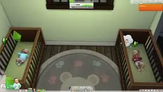 Cute Twin Infants Interaction in Crib! | THE SIMS 4