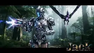 Mechanical synthesis Cyberpunk Dinosaur