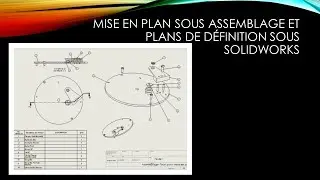 solidworks 04 mise en plan sous assemblage et définition