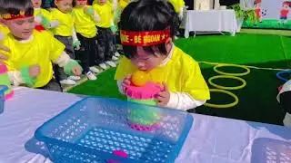 NGÀY HỘI THỂ DỤC THỂ THAO CỦA BÉ. Nội dung thi đồng đội khối 3 Tuổi. Trường Mn Hương Vĩ