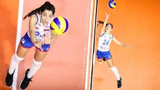 One Hand Volleyball Setups by Aleksandra Cirovic - Amazing Volleyball Setter | Highlights VNL 2019