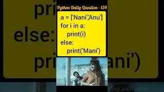 Python Daily Question - 134 #python #code #viral #youtubeshorts #shorts #short #youtube #code #india