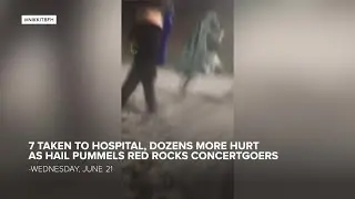 Videos show chaos as hail slams Red Rocks injuring concertgoers