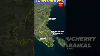 Why Puducherry is Divided into 4 Part? 4️⃣🇮🇳  #shorts