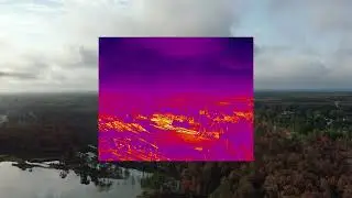 Captation thermique par drone- Incendie de foret en Gironde.