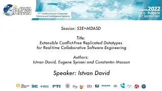 S3E+MDASD'22 Workshop: Presented by Istvan David