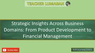 Strategic Insights Across Business Domains: From Product Development to Financial Management