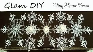 Dollar Tree DIY Glam Snowflake Christmas Table Runner