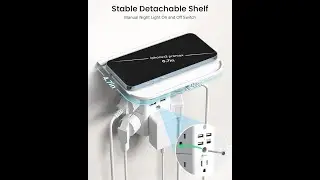 Amazoncom Surge Protector Outlet Extender with Night Light Addtam 5 Outlet Splitter and 4 USB Ports1