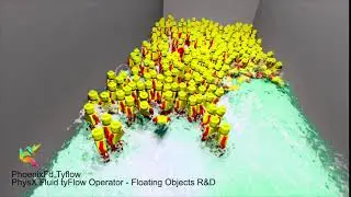 #Tyflow, #PhoenixFD, #PhysXFluidtyFlowOperator , #Floating Objects R&D