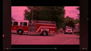 Ryan township fire truck parade but it's a rainbow synth effect