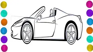 How to draw Ferrari for kids & beginners | Easy drawing tutorial