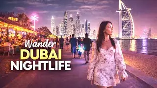 Dubai Marina JBR Night Luxury Walk | Stunning Nightlife & Street Tour 4K 