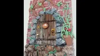 لوحه من عجينه الورق والسيراميك , paper clay door
