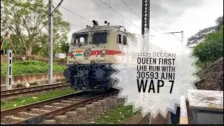 First LHB Run of 12123 Deccan Queen Headed by #30593 AJNI WAP 7