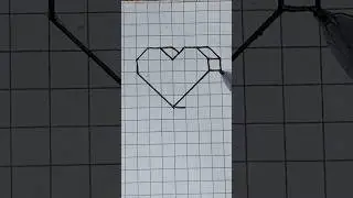dessin facile d'un coeur en 3d #youtubeshorts #dessin #artist