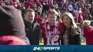 Oklahoma QB Dillon Gabriel & WR Drake Stoops Senior Day ceremony