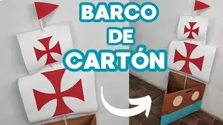 Barco de carton // Barco de Cristobal Colon // Carabela de carton tamaño real