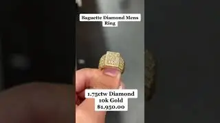 Real Gold & Baguette Diamonds Men's Ring by Ijaz Jewelers
