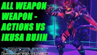 PSO2:NGS All Weapon Actions vs Ikusa Bujin's 1 hit grab attack