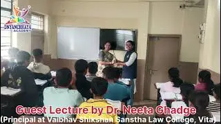9th CBSE Guest Lecture By Dr. Neeta Ghadge (Principal at Vaibhav Shikshan Sanstha Law College Vita)