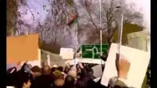 Protest outside the Libyan Embassy 1