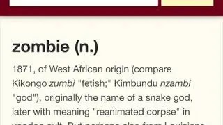 Etymology of &ldquo;zombie&rdquo;