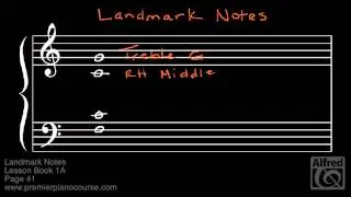 Landmark Notes - Premier Piano Course, Lesson Book 1A