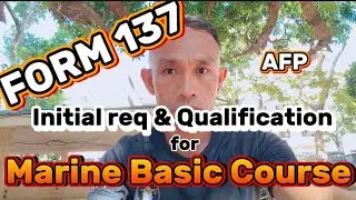 FORM 137 For PHILIPPINE MARINES CORPS APPLICATION