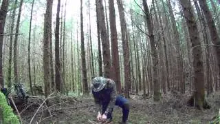 Two Deer Camp, New Super Shelter Site: Spade Bit Striker and Ferro Rod Testing.