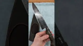 Mosaic Damascus Cuchillo Gaucho with Masur Birch by Maximiliano Pescie