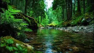 Peaceful Forest Nature Sounds | Relaxing River Water Sounds | Relaxing Birdsong Sounds