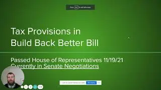 Tax Provisions in Build Back Better