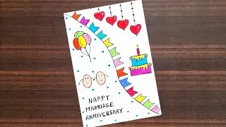 I Tried the Easiest Marriage anniversary card/Anniversary card making ideas/wedding anniversary card