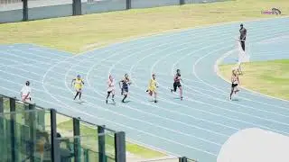 14-15 years girls 100m. Heat 1. 13.38sec. Ghana Junior Olympics 2026.