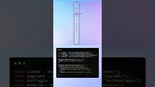 Responsive Sidebar Menu in HTML CSS & JavaScript | Dark/Light Mode #sidebar #shorts #webdesign#viral