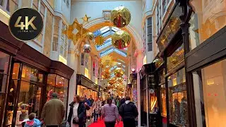 London CHRISTMAS LIGHTS Burlington Arcade, Old Bond St Walking Tour 4K UHD