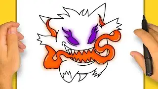 Comment dessiner Pok&eacute;mon Gengar | &Eacute;tape par &Eacute;tape Simple et Facile
