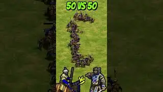 50 Elite Qizilbash Warriors vs 50 Warrior Priests (AoE2) #Shorts #ageofempires #gaming