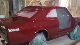 A pintura incrível do corcel 75 grená 