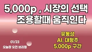 0123 믿지윤 마켓브리핑 | 5,000p, 시장의 선택, 조용할때움직인다 | 유동성 ,AI대형주, 5000p구간