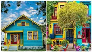 HOME DECOR STYLISH OUTDOOR HOUSE PAINTING DESIGNS 2023 || UNIQUE COLOR COMBINATION HOUSE PAINTING