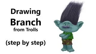 How to Draw Branch from Trolls - Step by Step