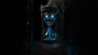 Live wallpaper skull hourglass