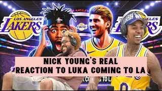 NICK YOUNG'S REAL REACTION To LUKA COMING TO LA !!