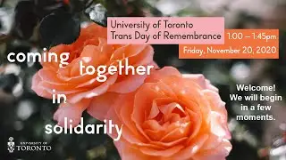 U of T Trans Day of Remembrance: Coming Together in Solidarity