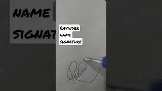 How to right  signature in cursive hand writing # short video # YouTube search