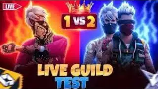 Free Fire MAX : 1 VS 2 GUILD TEST WITH SUBSCRIBER || UID RATING ||