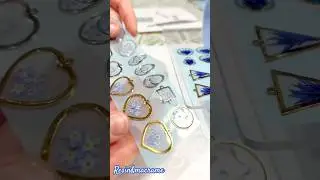Resin flower jewelry 🩵 Forget-me-not Necklace Design #jewelry #techniques #diy #tutorials