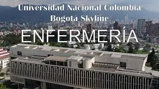 Enfermería Builiding National University Bogotá Skyline Drone 4K UHD